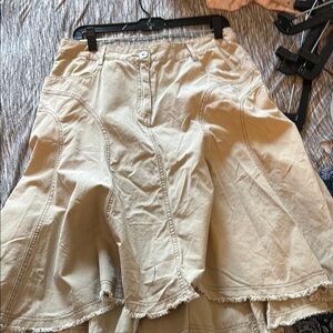 Faded Glory Tan Cargo Skirt with Relaxed Fit